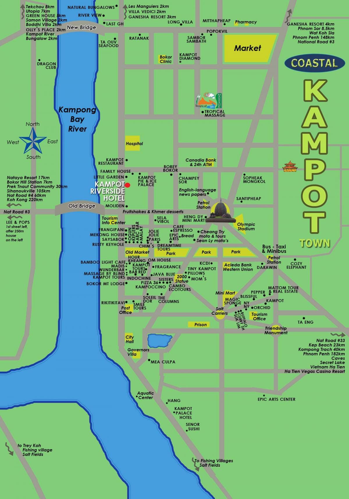 Map of kampot Cambodia