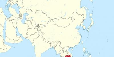 Map of Cambodia in asia