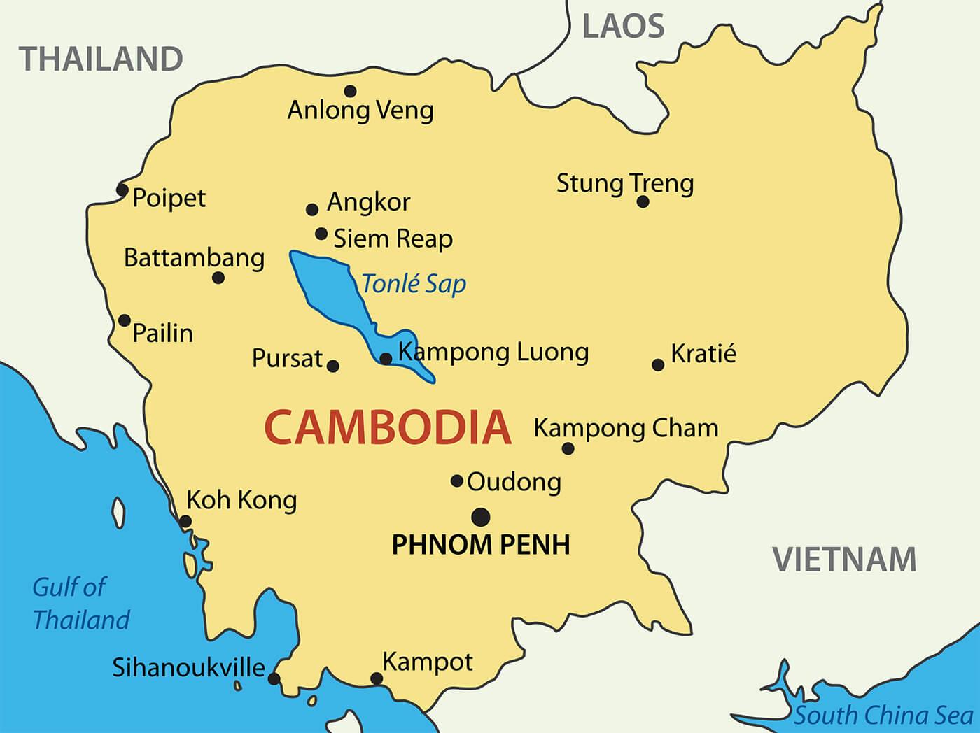 places to visit in cambodia map