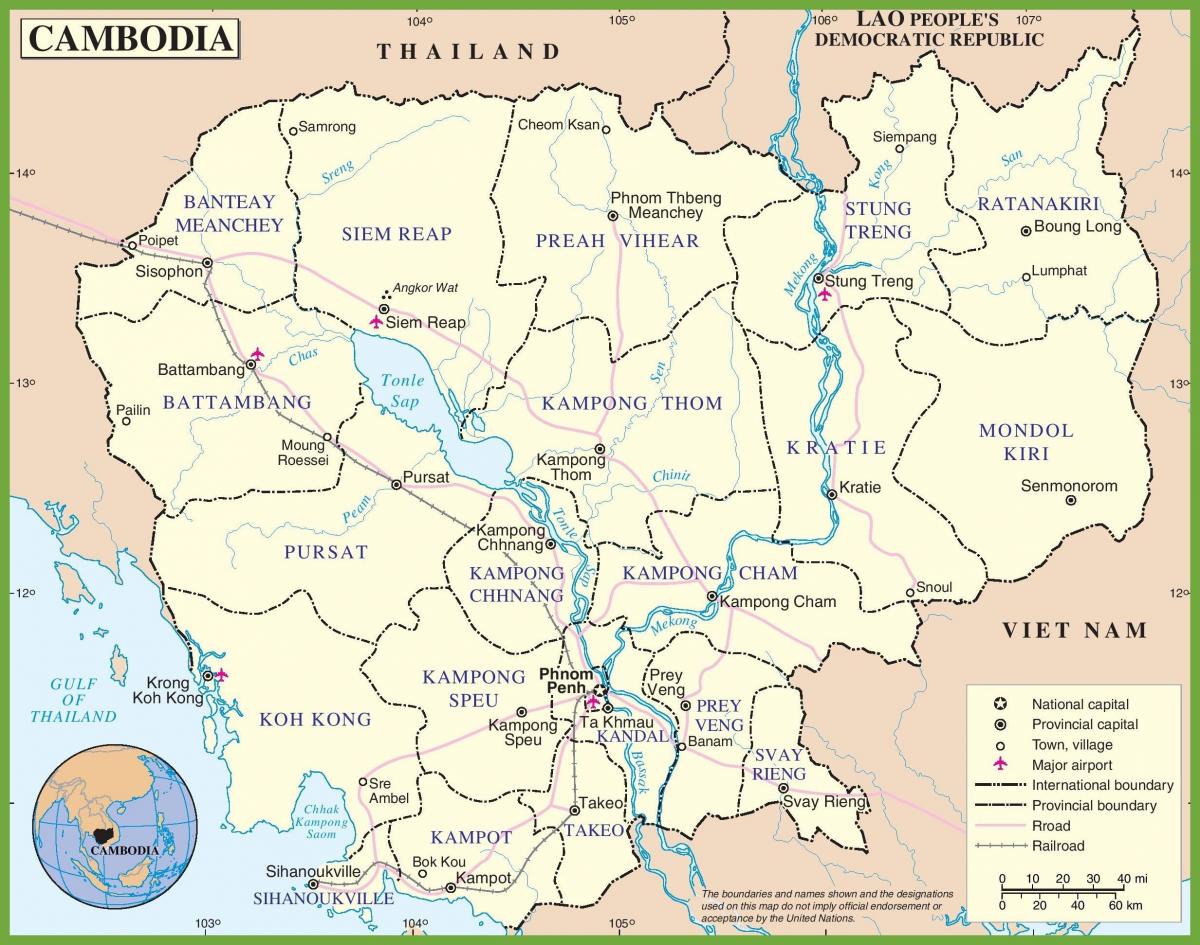Map of Cambodia political