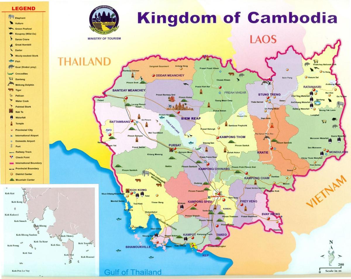 Map of Cambodia temples