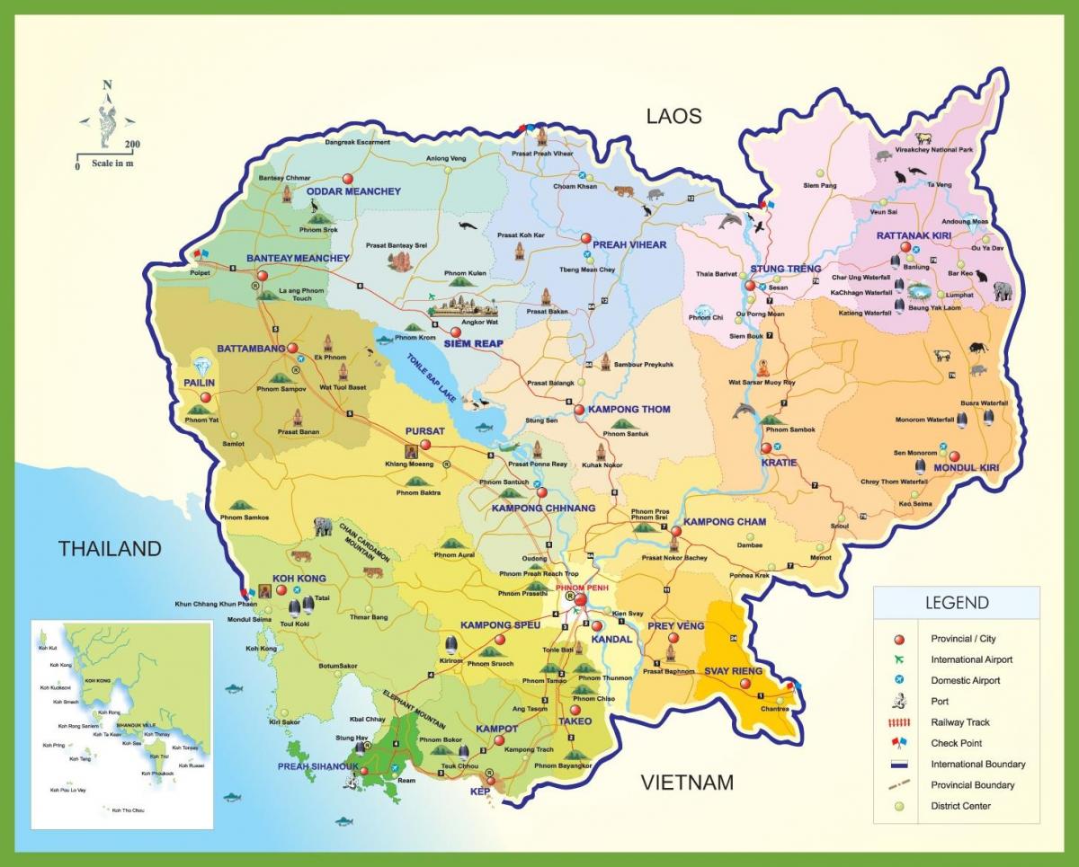 Cambodia travel map