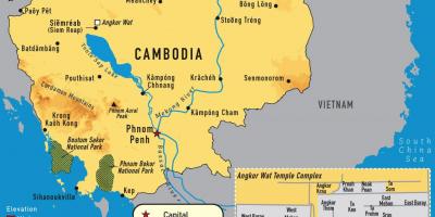 Angkor map Cambodia